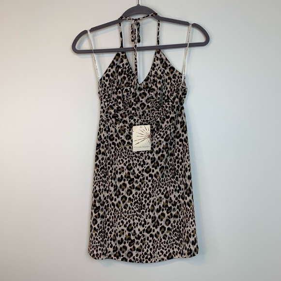 Boston Proper Leopard Halter Top - Picture 3 of 5